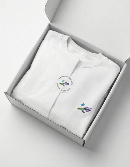 Flower Embrodiery Unisex Oversized Sweatshirt